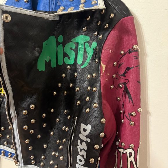 Vibrant Studded Leather Jacket - Picture 11 of 15